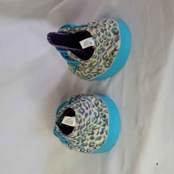 Build a Bear Leopard Print Converse Shoes Blue Purple Good condition - Picture 5 of 8
